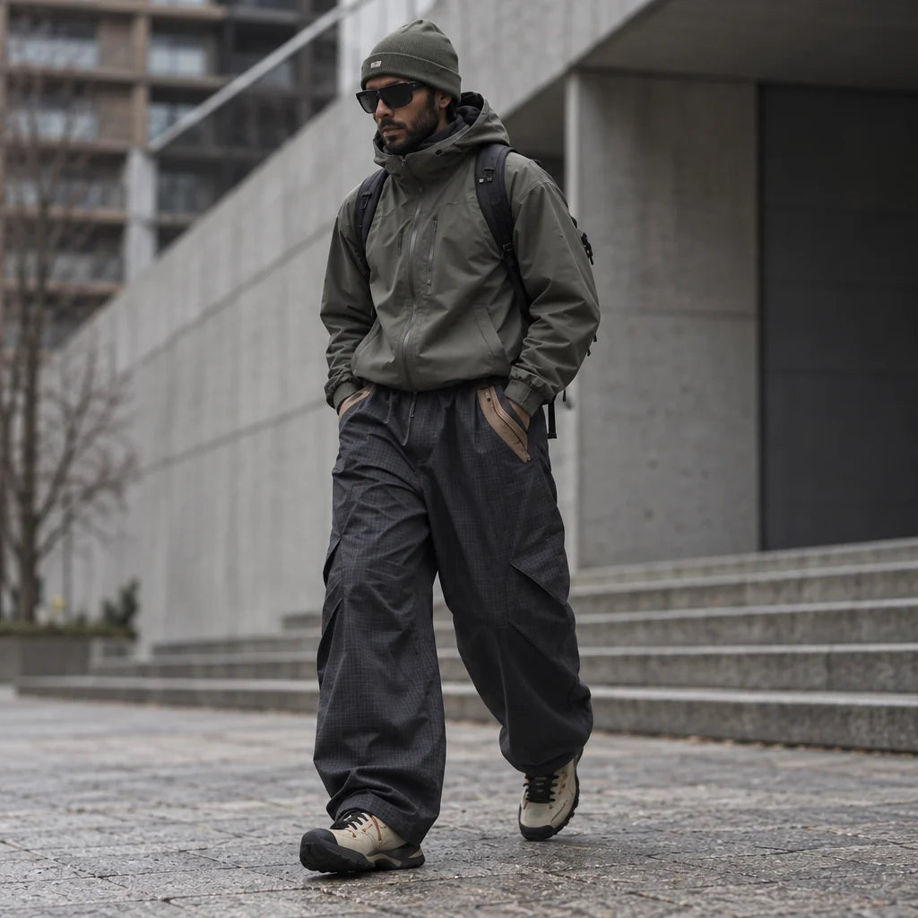 Slade - Unisex Water-Repellent & Quick-Dry Colour-Block Hiking Trousers - Dark Grey