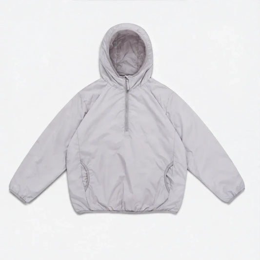 Frazil - Unisex Insulated Windproof Pullover Puffer Jacket - White