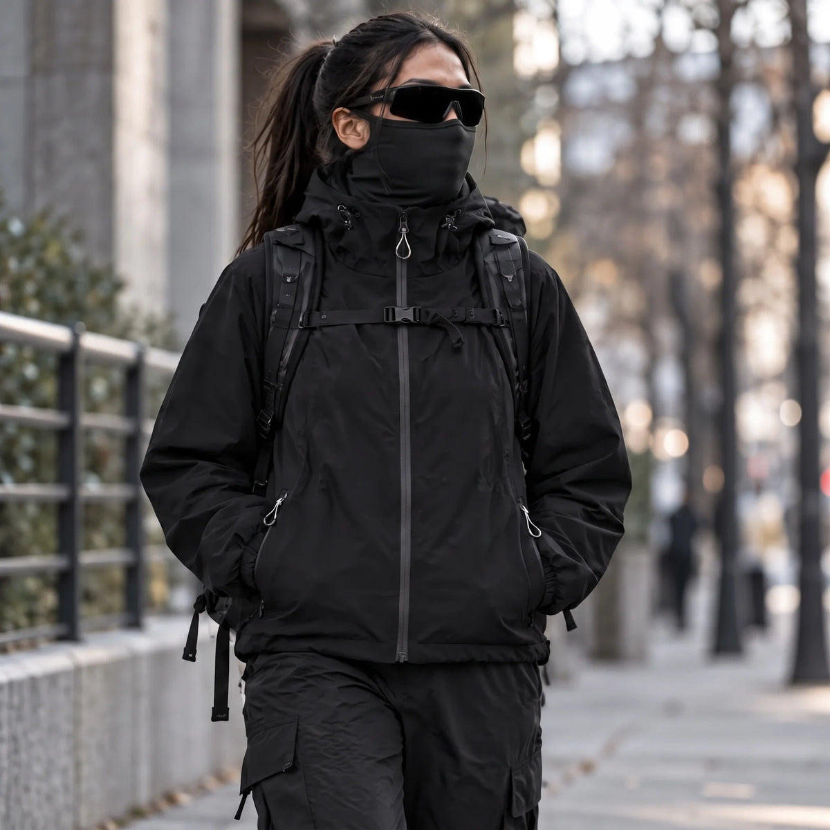 Zephyr - Unisex Water-Repellent & Windproof Hooded Lightweight Jacket - Black