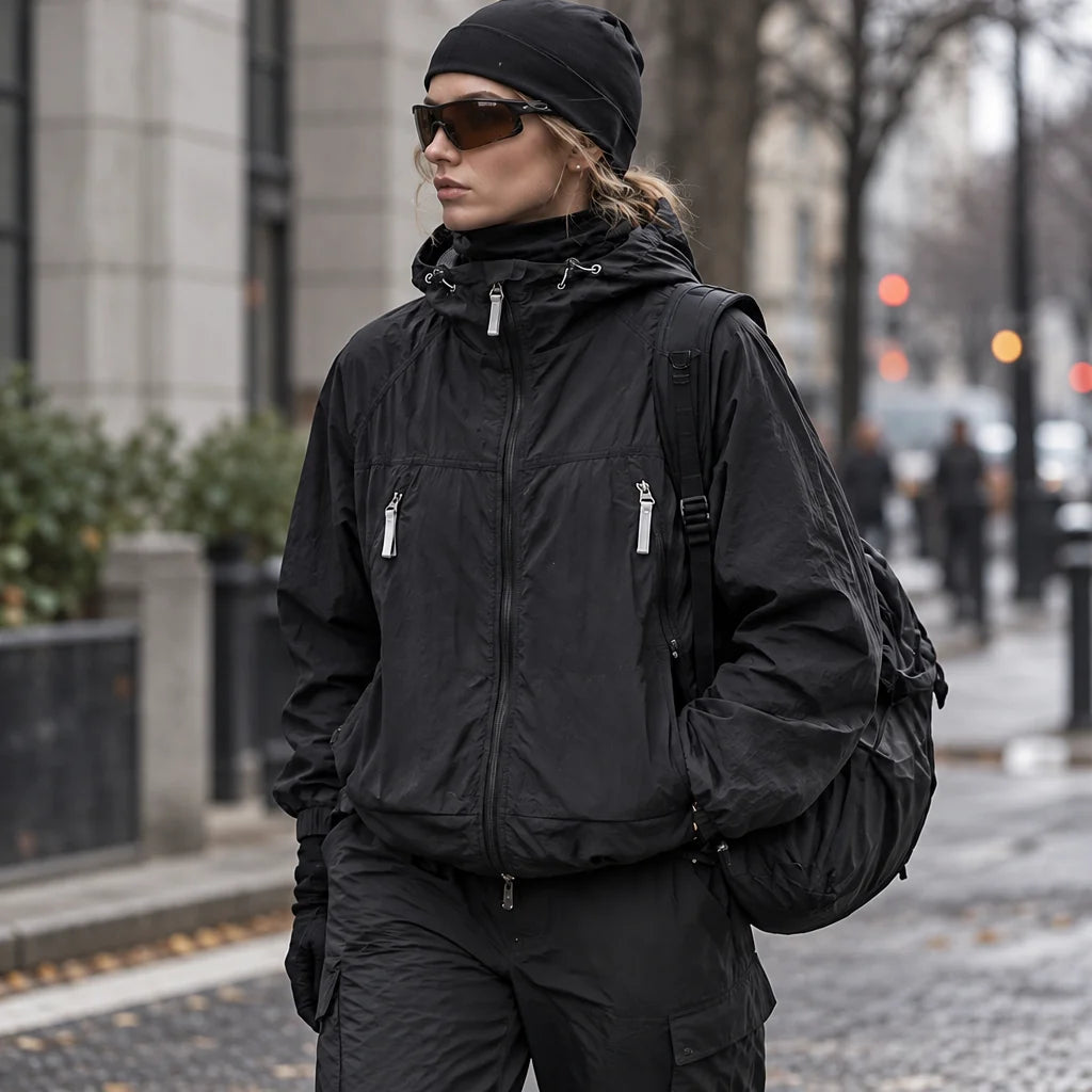 Drift - Unisex Water-Repellent & Windproof Mesh-Vent Lightweight Jacket - Black