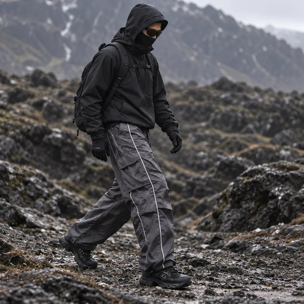 Brow - Unisex Water-Repellent & Quick-Dry Wide-Leg Hiking Trousers - Dark Grey