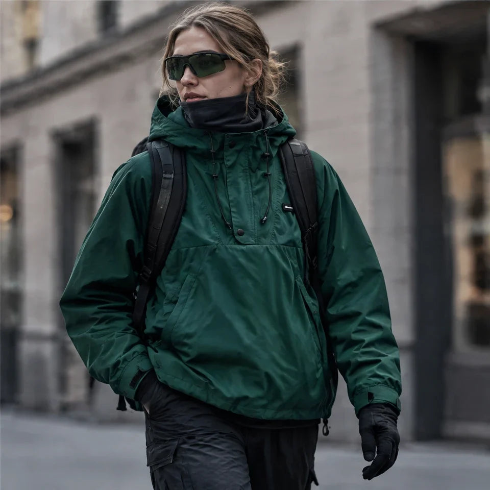 Swell - Unisex Windproof Breathable & Teflon® Waterproof Coat - Dark Green