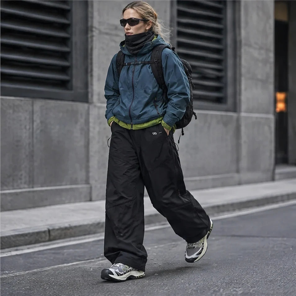 Garth - Unisex Quick-Dry Windproof & Packable Waterproof Trousers - Black