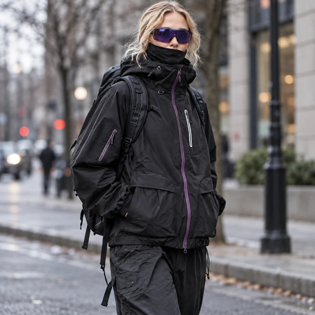 Drow - Unisex Water-Repellent & Windproof Teflon® Lightweight Jacket - Black