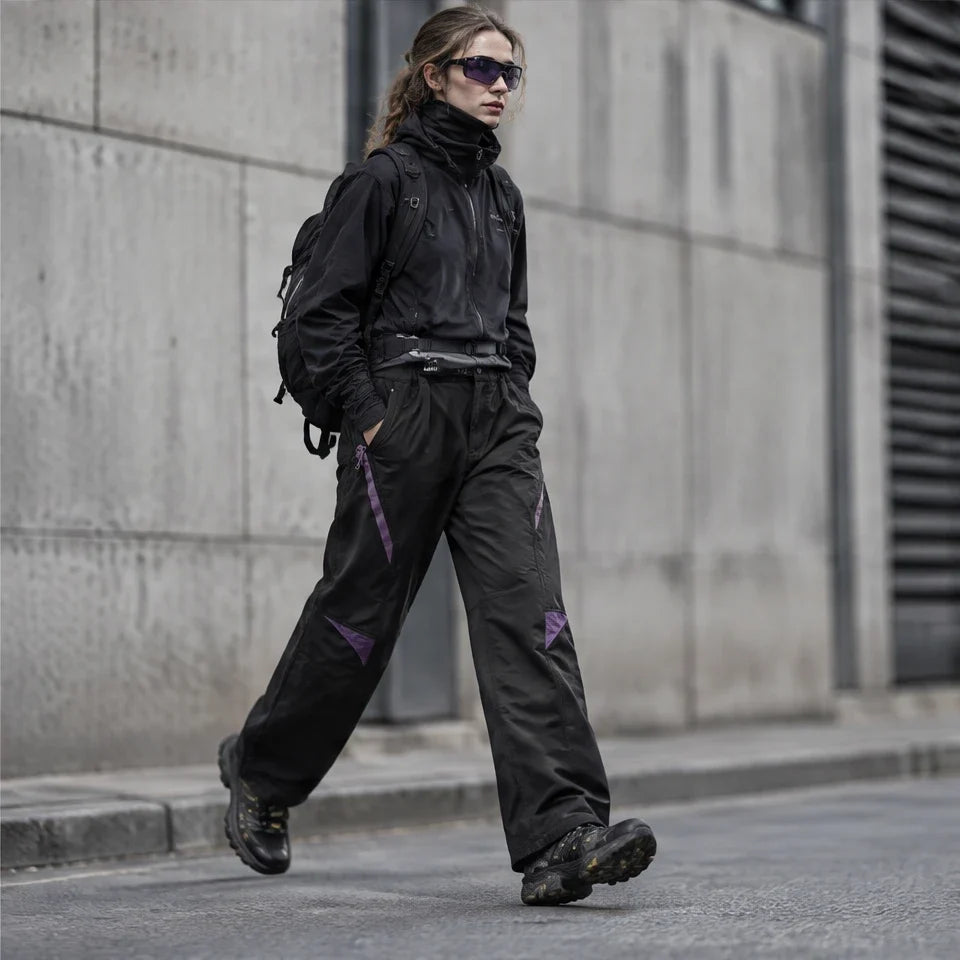 Stray - Unisex Water-Repellent & Quick-Dry Wrinkle-Free Hiking Trousers - Black
