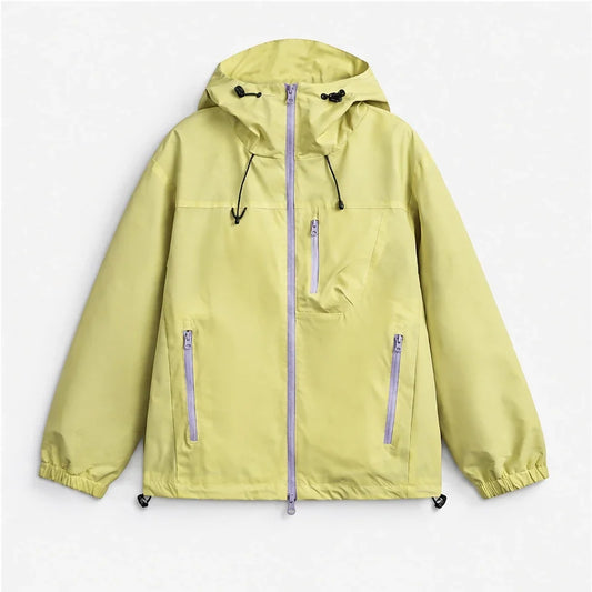 Snaw - Unisex Water-Repellent & Windproof Relaxed Fit Lightweight Jacket - Yellow Green