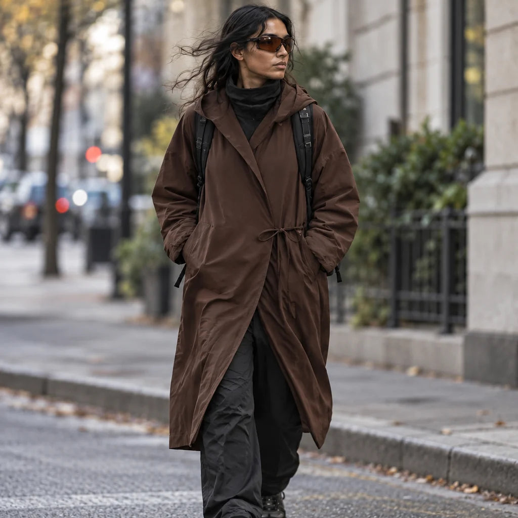 Seat - Womens Windproof Breathable & Waterproof Coat - Brown