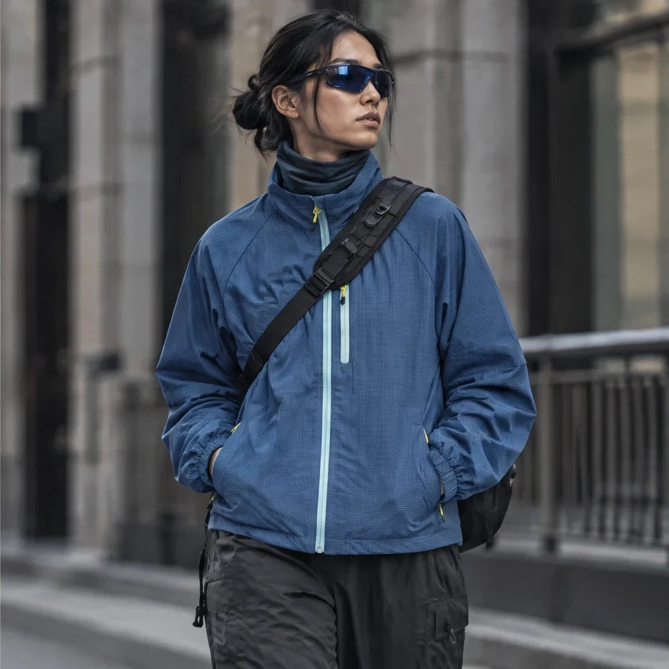 Squall - Unisex Water-Repellent & Windproof Stand-Collar Lightweight Jacket - Blue