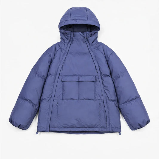Yore - Mens 90% White Duck Down Hooded Puffer Jacket - Purple