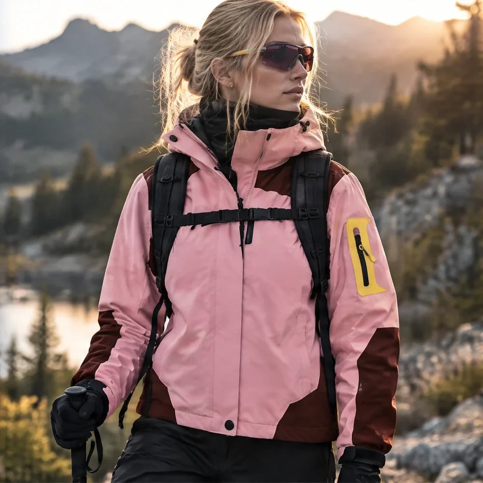 Haar - Womens Windproof Breathable & Laminated Waterproof Jacket - Pink