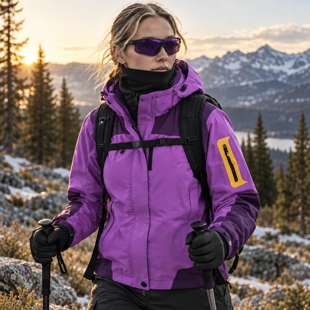 Haar - Womens Windproof Breathable & Laminated Waterproof Jacket - Purple