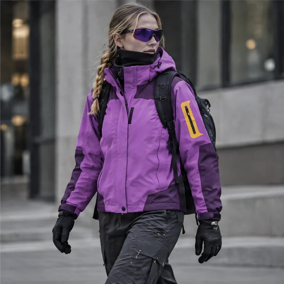 Haar - Womens Windproof Breathable & Laminated Waterproof Jacket - Purple
