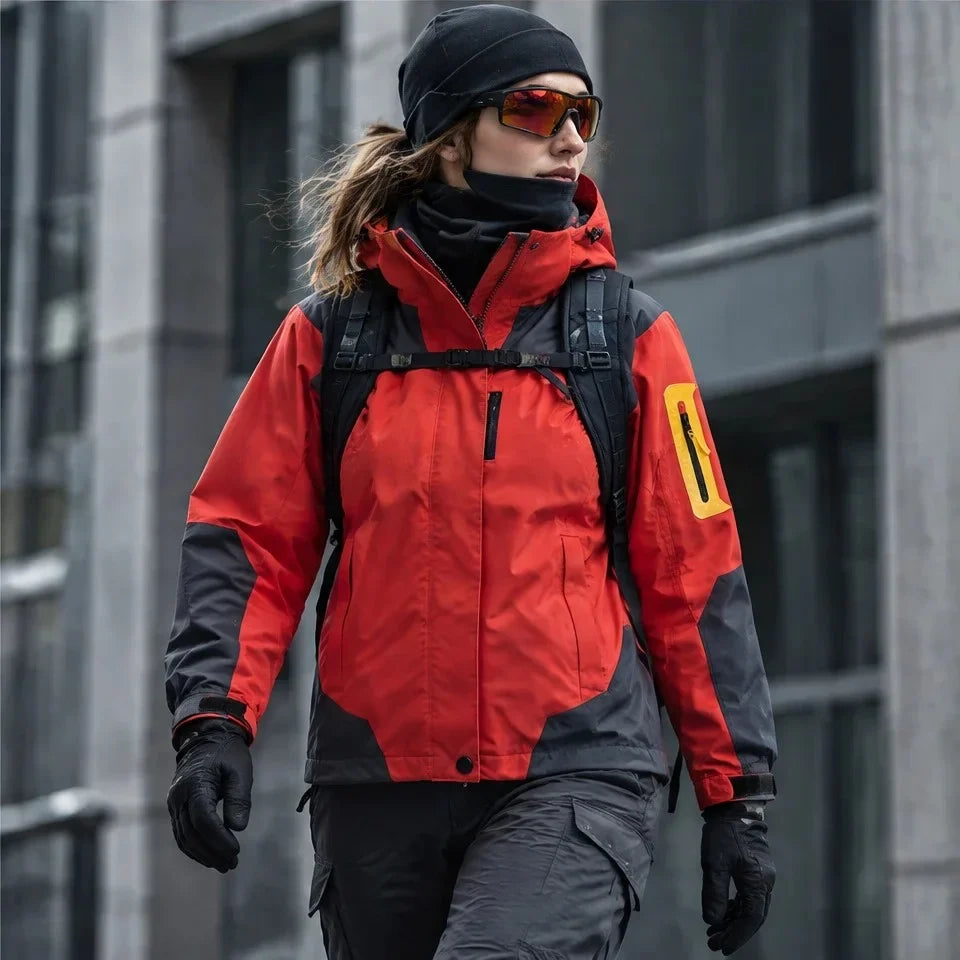 Haar - Womens Windproof Breathable & Laminated Waterproof Jacket - Red
