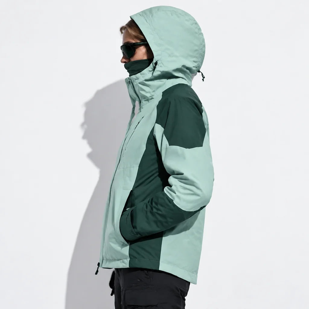 Scree - Womens Windproof Breathable & Hooded Waterproof Jacket - Dark Green