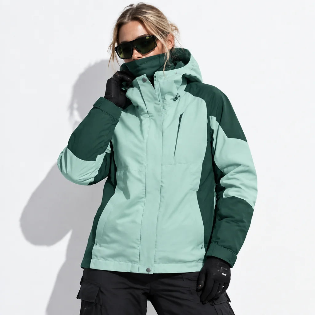 Scree - Womens Windproof Breathable & Hooded Waterproof Jacket - Dark Green