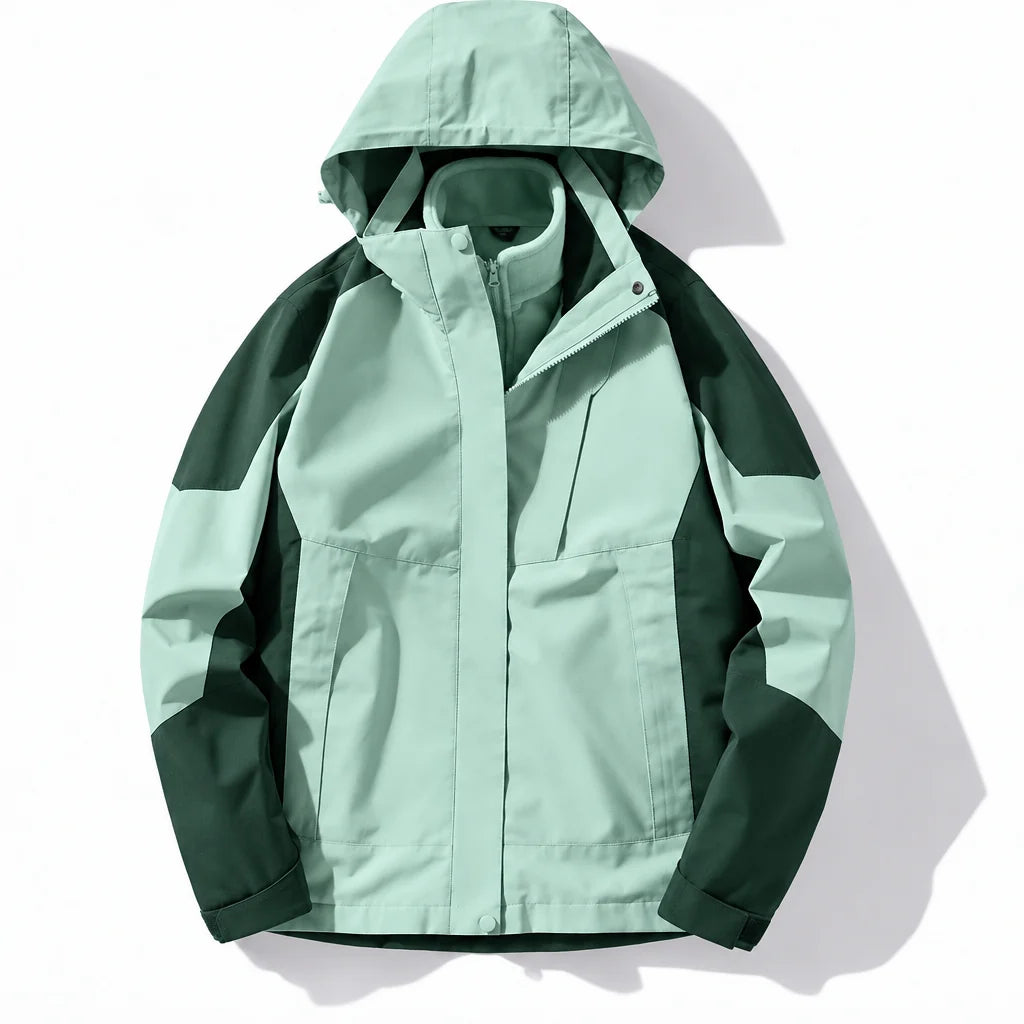 Scree - Womens Windproof Breathable & Hooded Waterproof Jacket - Dark Green