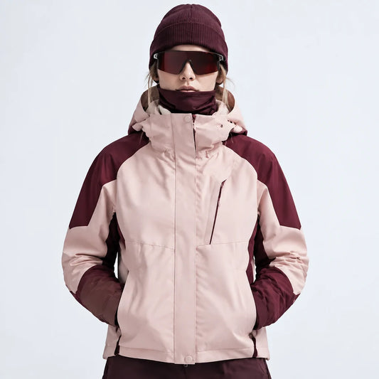 Scree - Womens Windproof Breathable & Hooded Waterproof Jacket - Dark Pink
