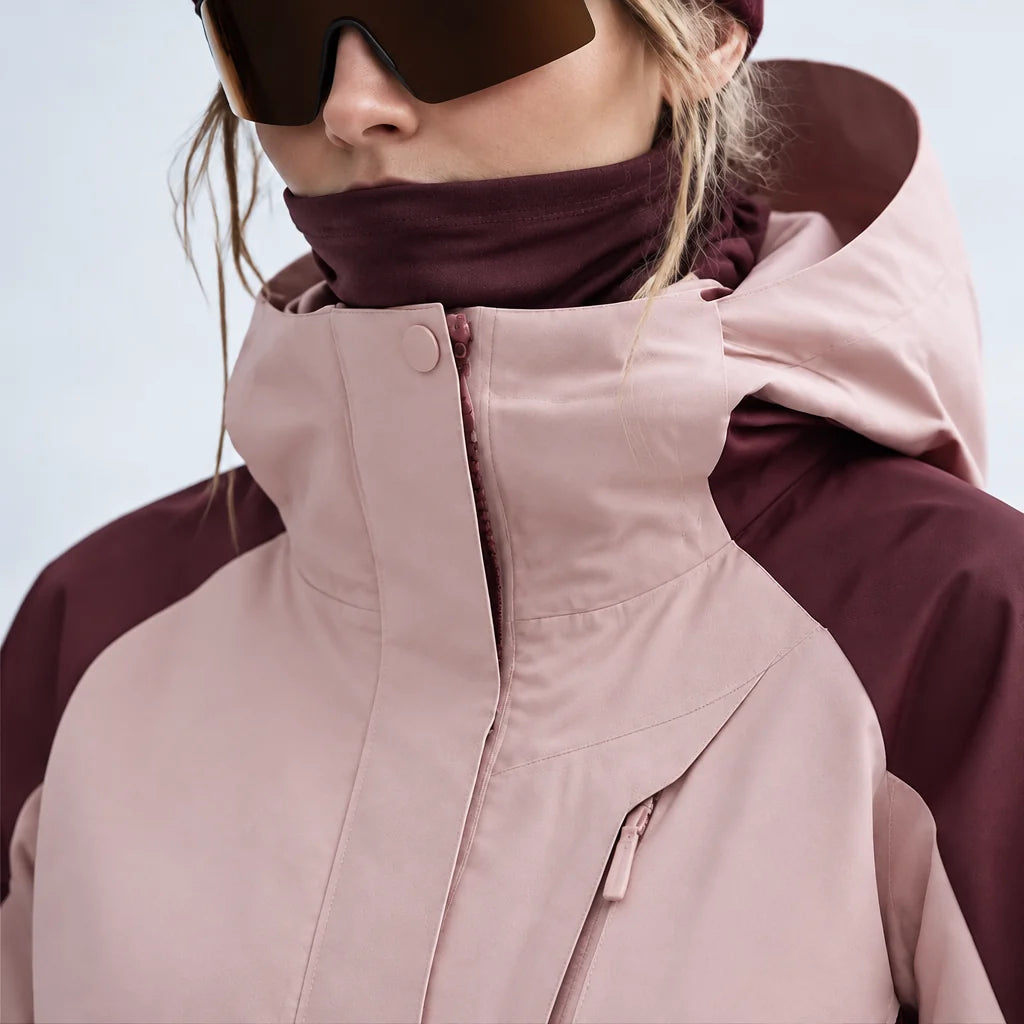Scree - Womens Windproof Breathable & Hooded Waterproof Jacket - Dark Pink