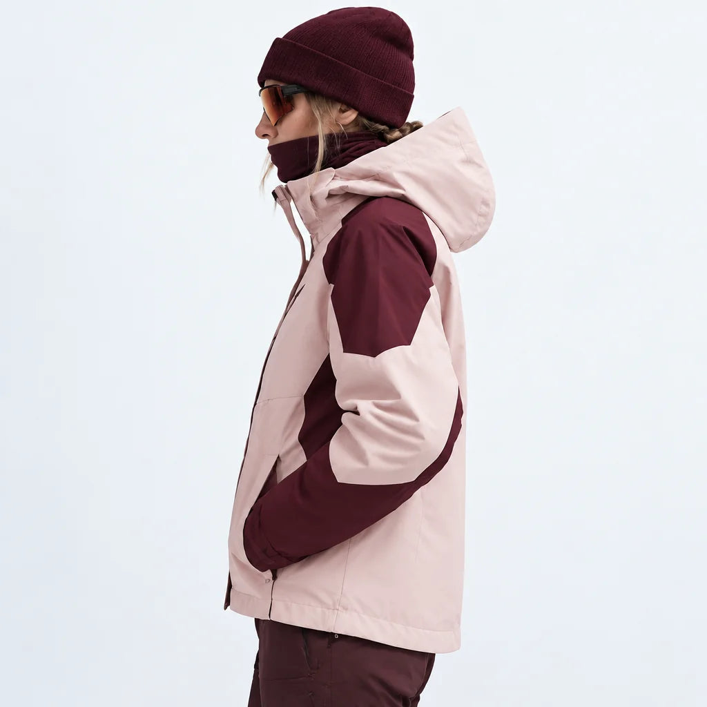 Scree - Womens Windproof Breathable & Hooded Waterproof Jacket - Dark Pink