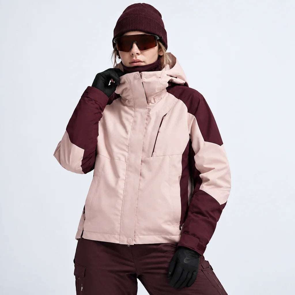 Scree - Womens Windproof Breathable & Hooded Waterproof Jacket - Dark Pink