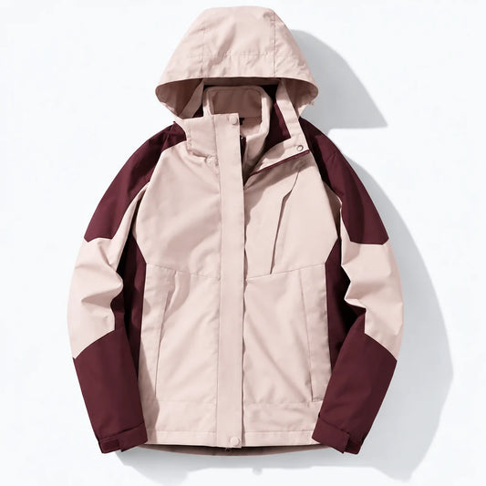 Scree - Womens Windproof Breathable & Hooded Waterproof Jacket - Dark Pink