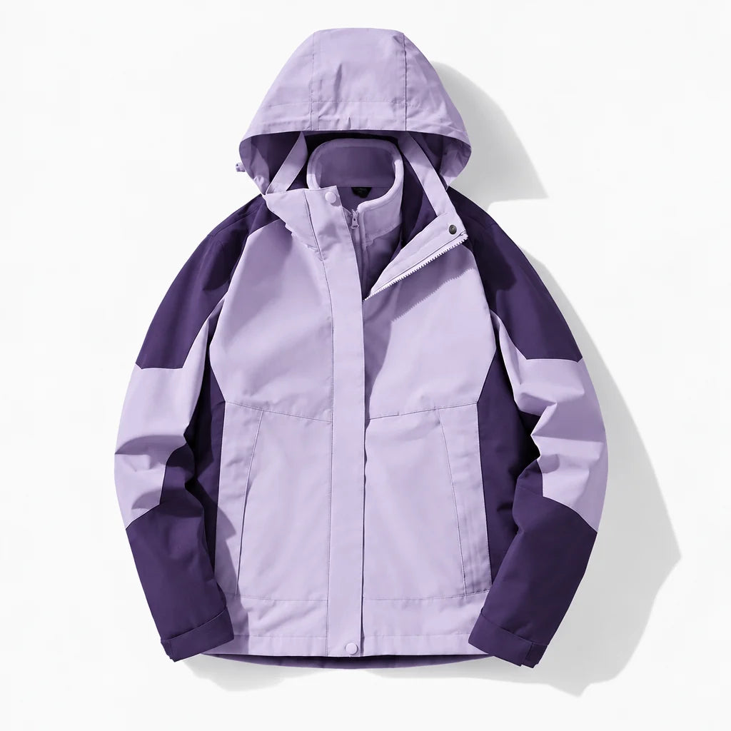 Scree - Womens Windproof Breathable & Hooded Waterproof Jacket - Purple