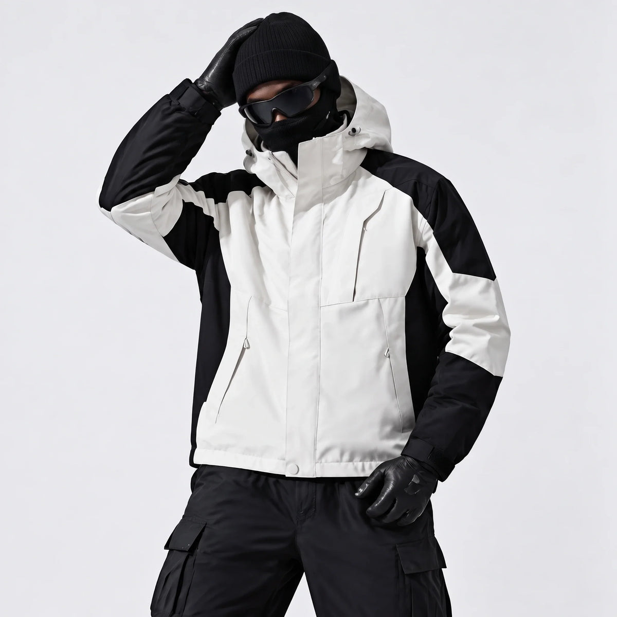 Scree - Womens Windproof Breathable & Hooded Waterproof Jacket - White