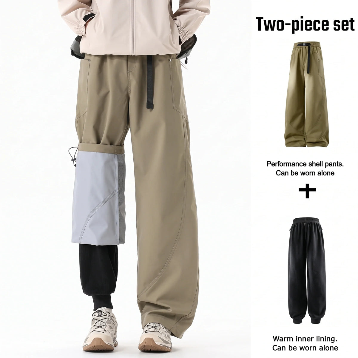Wraith - Unisex Quick-Dry Windproof & 3-in-1 Waterproof Trousers - Brown