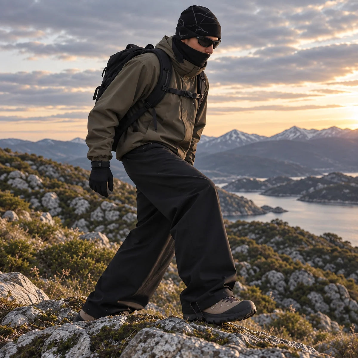 Wraith - Unisex Quick-Dry Windproof & 3-in-1 Waterproof Trousers - Obsidian Black