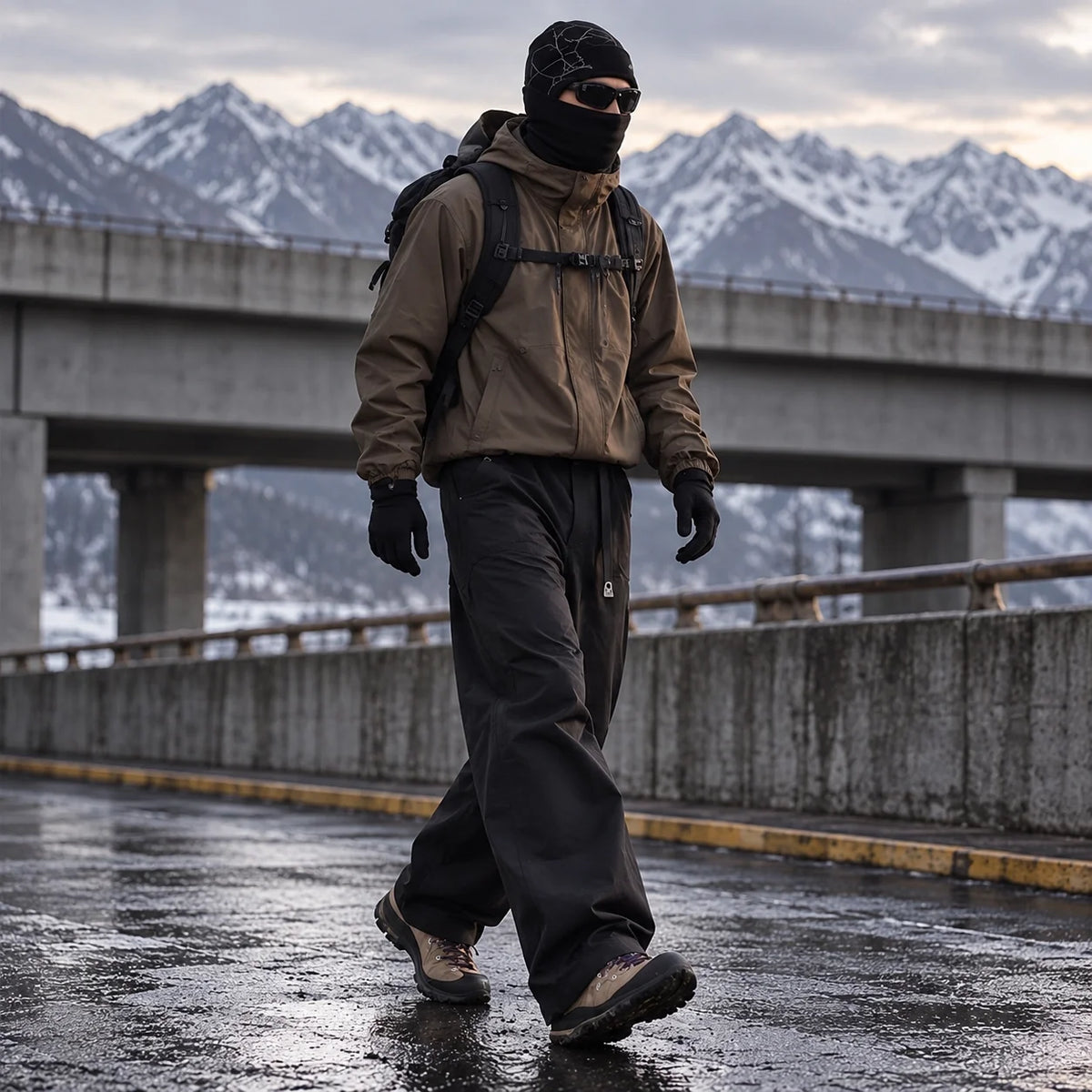 Wraith - Unisex Quick-Dry Windproof & 3-in-1 Waterproof Trousers - Obsidian Black