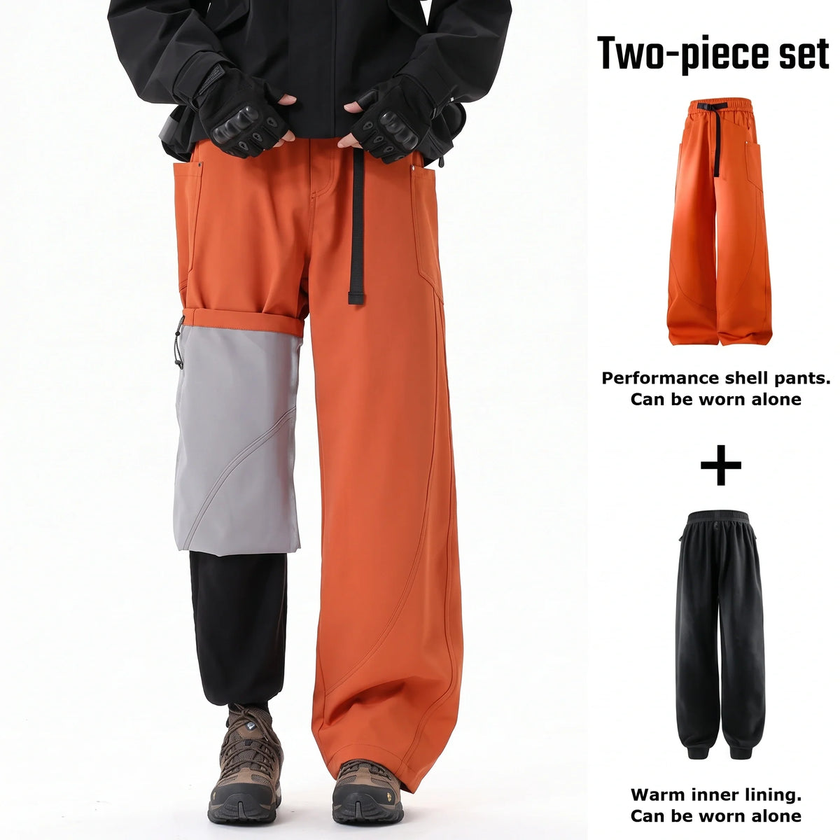 Wraith - Unisex Quick-Dry Windproof & 3-in-1 Waterproof Trousers - Orange
