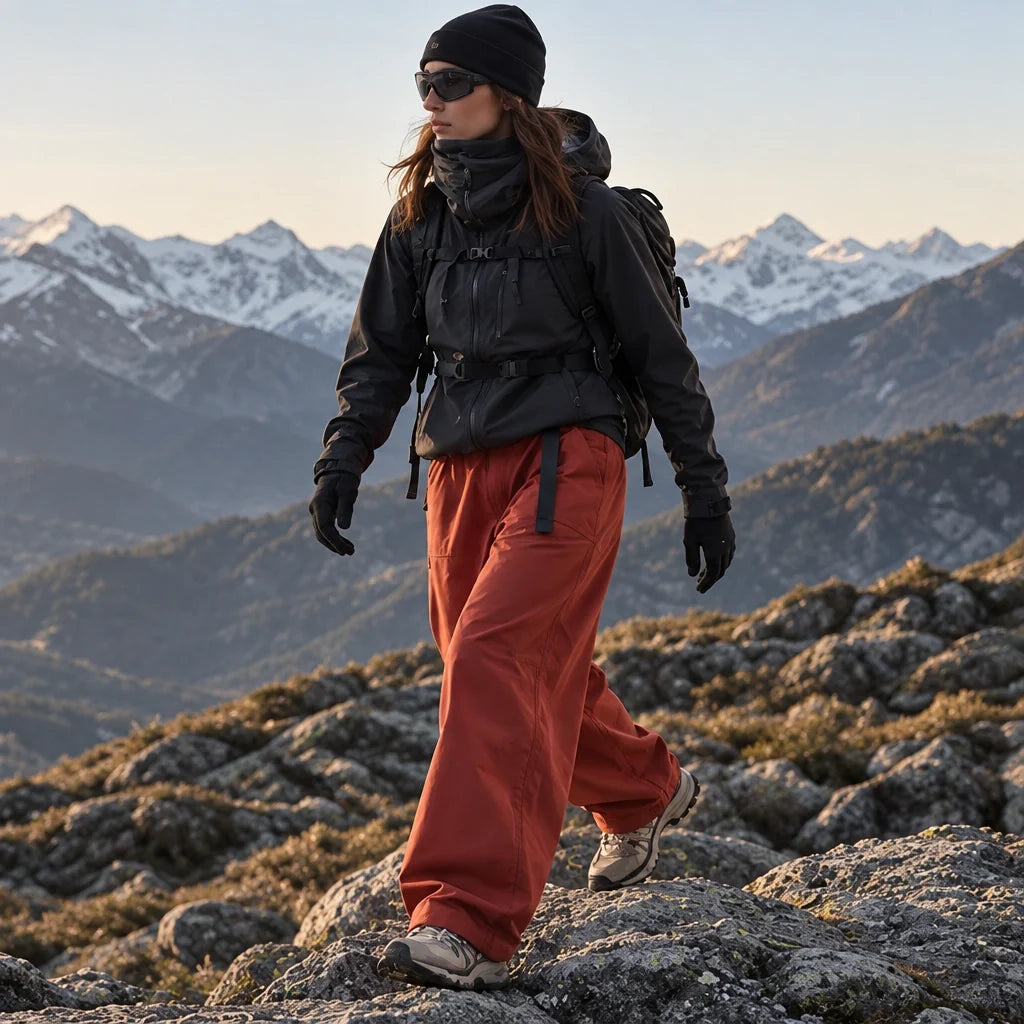 Wraith - Unisex Quick-Dry Windproof & 3-in-1 Waterproof Trousers - Red