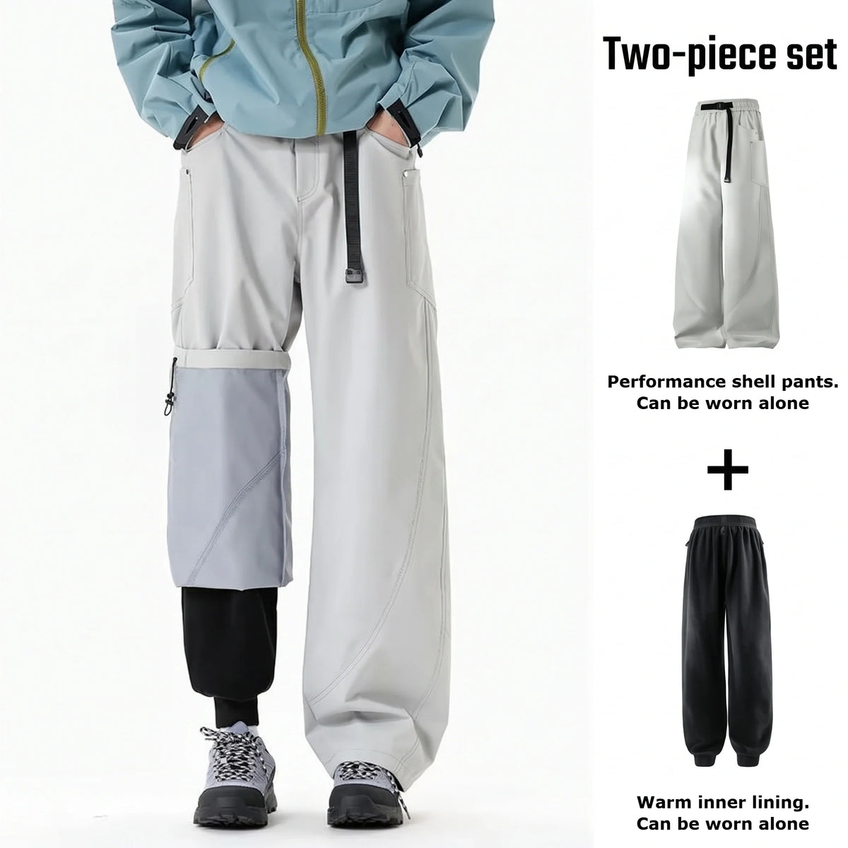 Wraith - Unisex Quick-Dry Windproof & 3-in-1 Waterproof Trousers - White