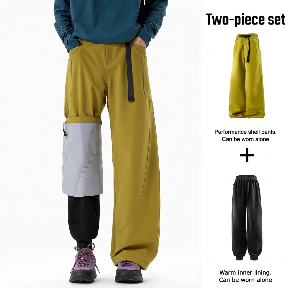 Wraith - Unisex Quick-Dry Windproof & 3-in-1 Waterproof Trousers - Yellow
