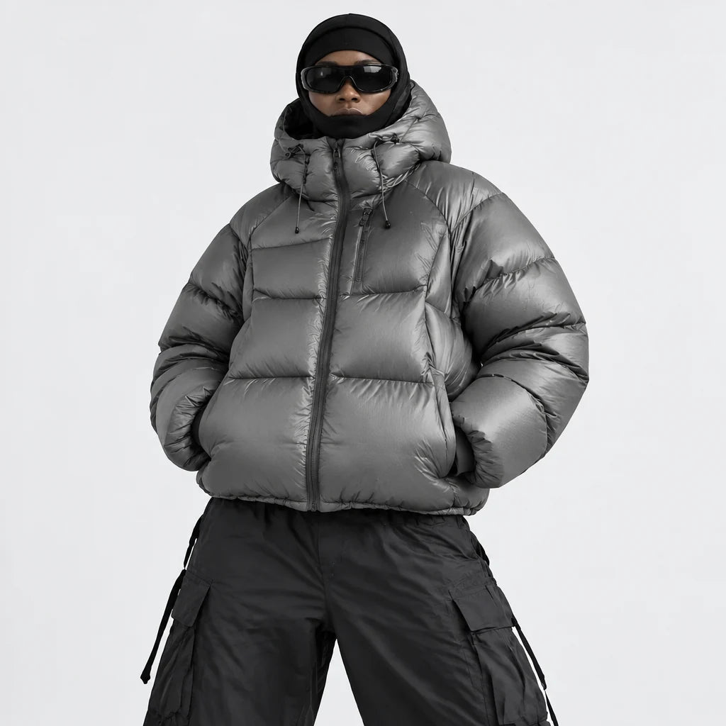 Rime - Unisex 90% White Duck Down 800FP Puffer Jacket - Grey