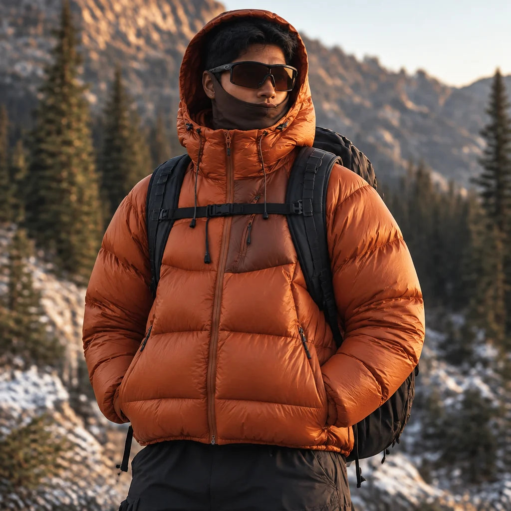 Rime - Unisex 90% White Duck Down 800FP Puffer Jacket - Orange