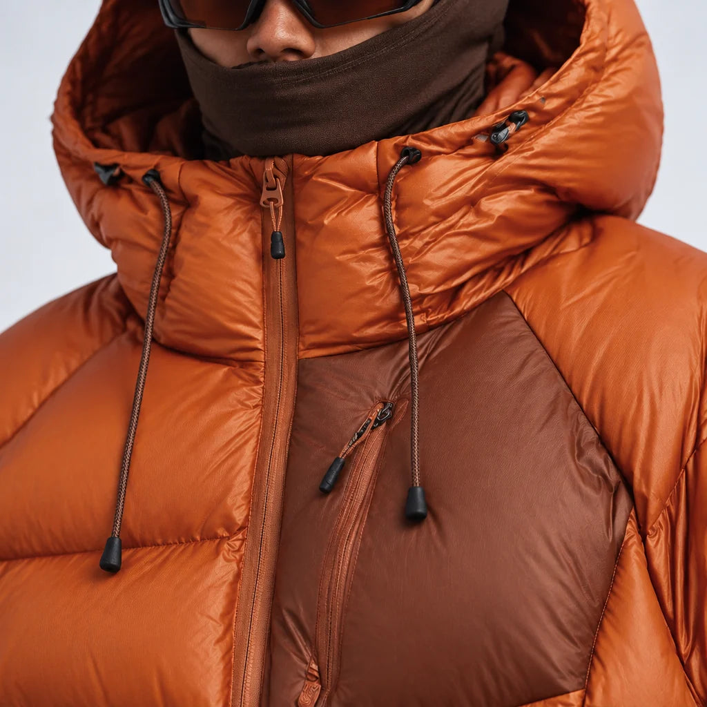 Rime - Unisex 90% White Duck Down 800FP Puffer Jacket - Orange