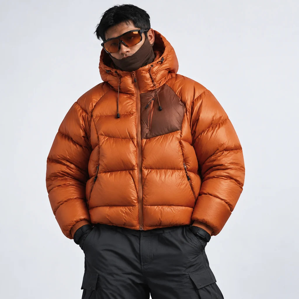 Rime - Unisex 90% White Duck Down 800FP Puffer Jacket - Orange