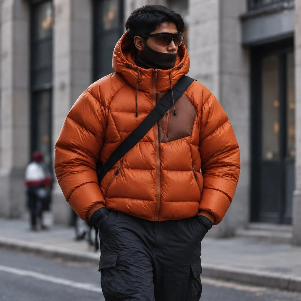 Rime - Unisex 90% White Duck Down 800FP Puffer Jacket - Orange