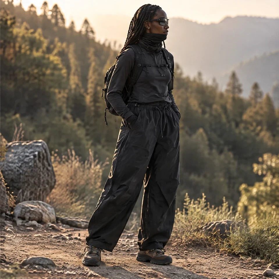 Fret - Unisex Water-Repellent & Quick-Dry Ripstop Walking Trousers - Black
