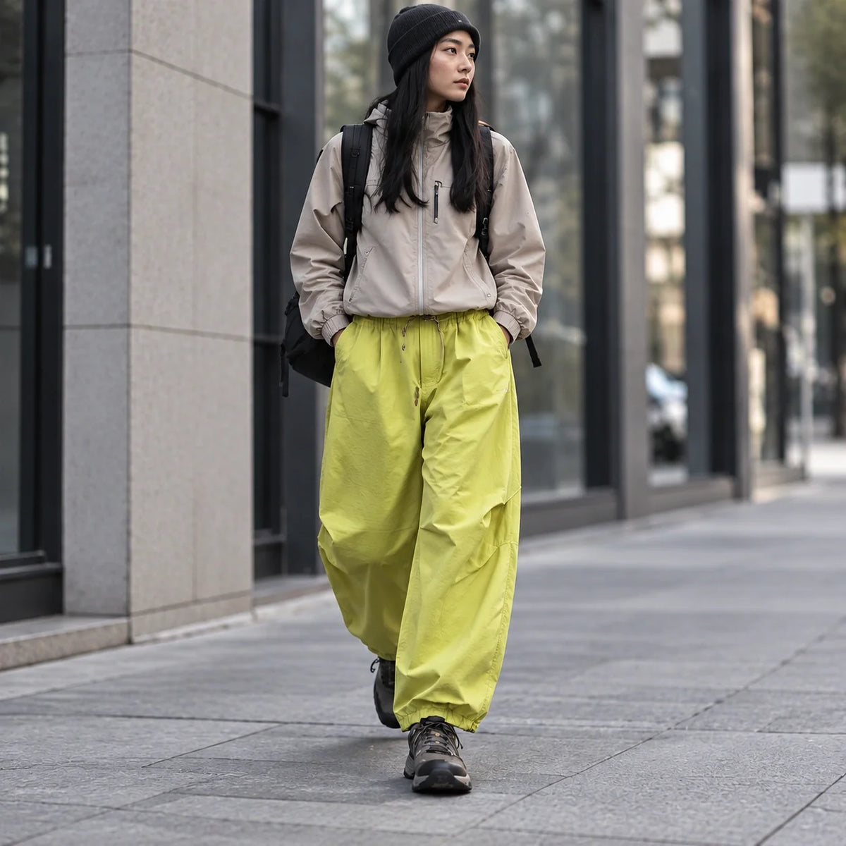 Fret - Unisex Water-Repellent & Quick-Dry Ripstop Walking Trousers - Fluorescent Green