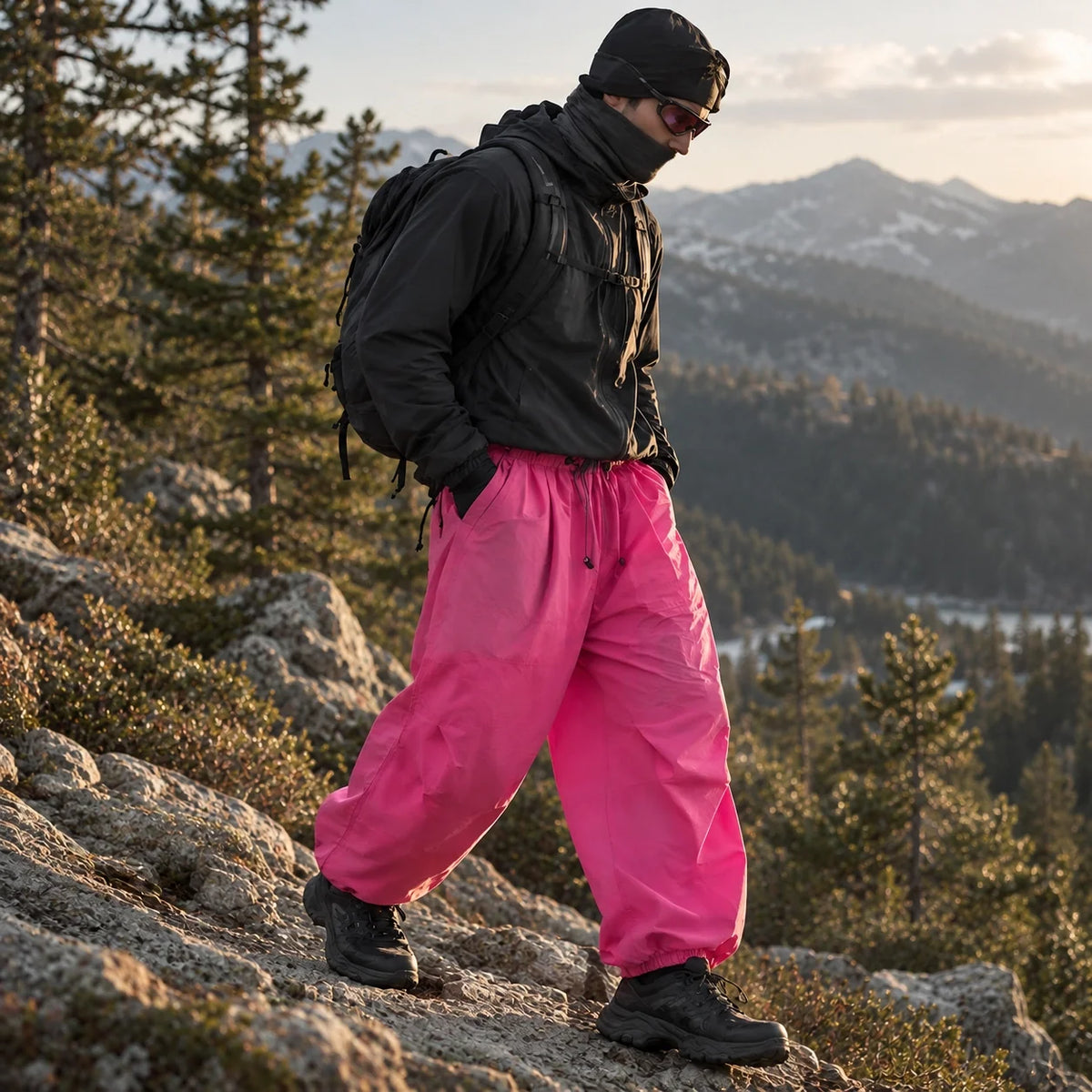 Fret - Unisex Water-Repellent & Quick-Dry Ripstop Walking Trousers - Fuchsia Pink