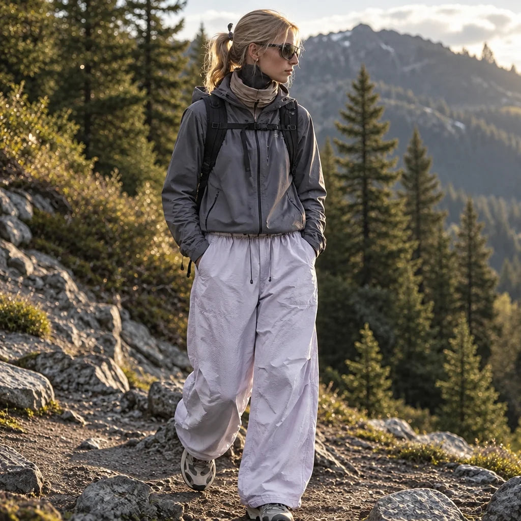 Fret - Unisex Water-Repellent & Quick-Dry Ripstop Walking Trousers - Light purple