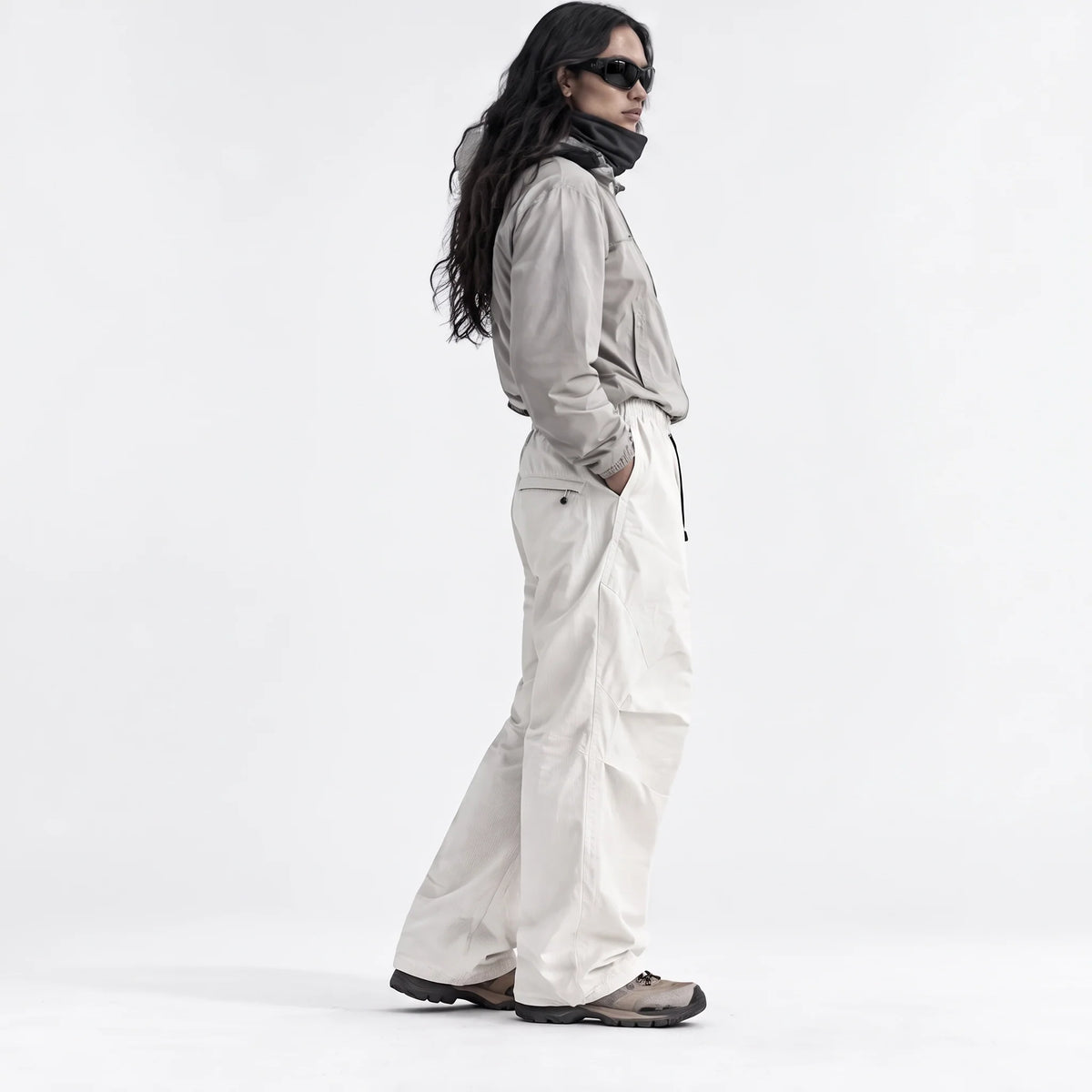 Fret - Unisex Water-Repellent & Quick-Dry Ripstop Walking Trousers - White