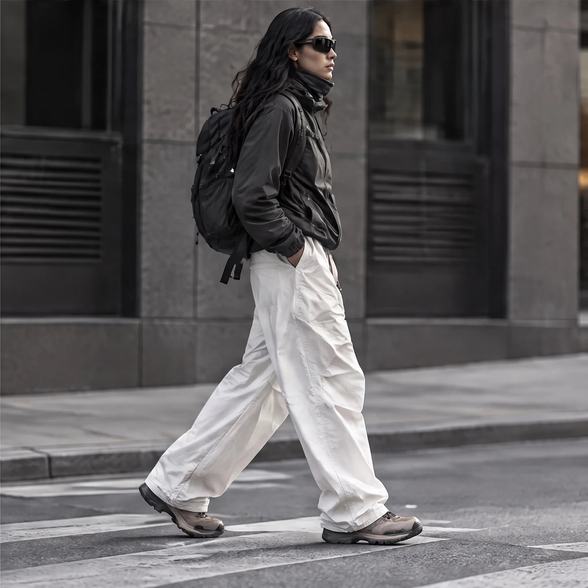Fret - Unisex Water-Repellent & Quick-Dry Ripstop Walking Trousers - White