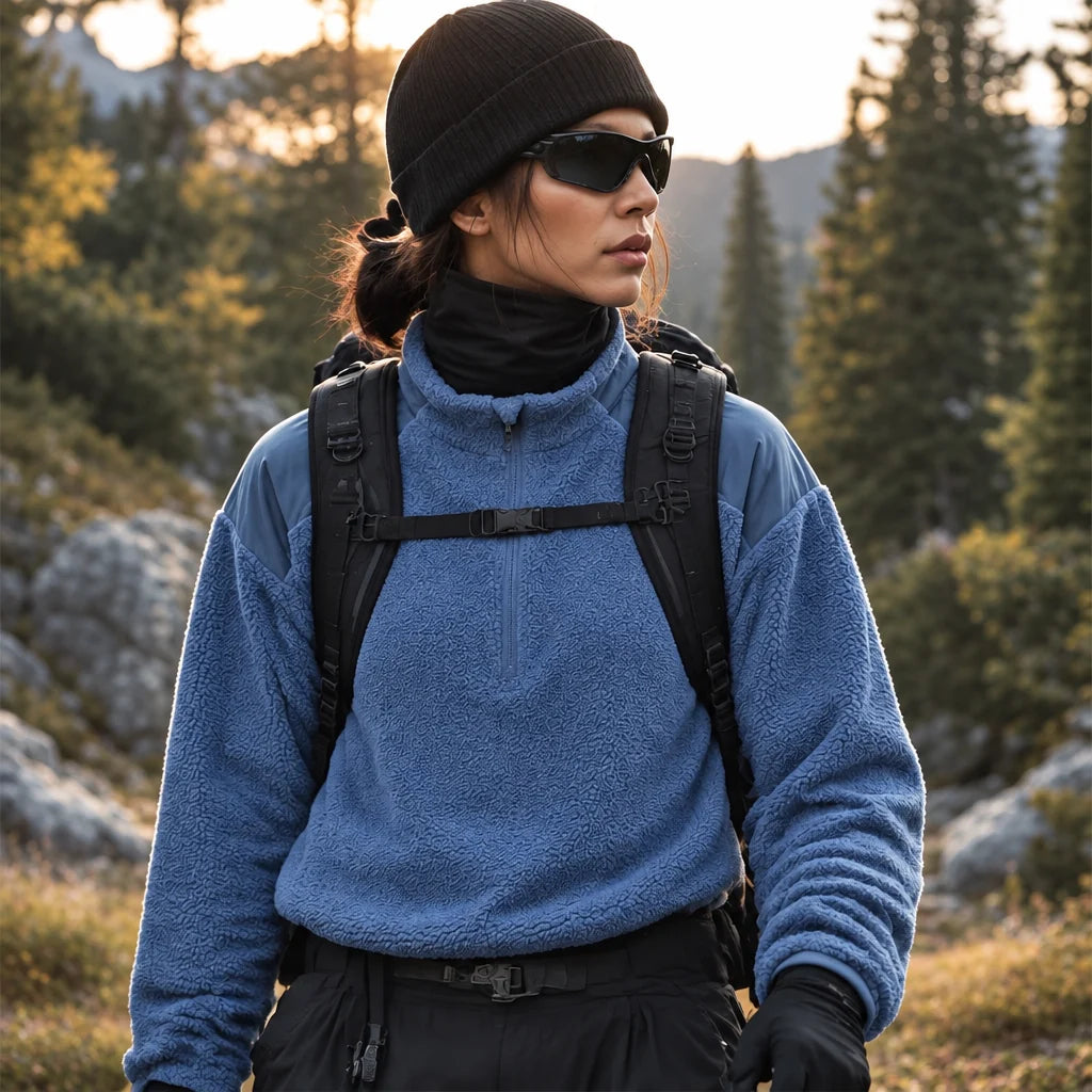 Gloam - Unisex Quick-Dry Thermal Antibacterial Fleece Jacket - Blue