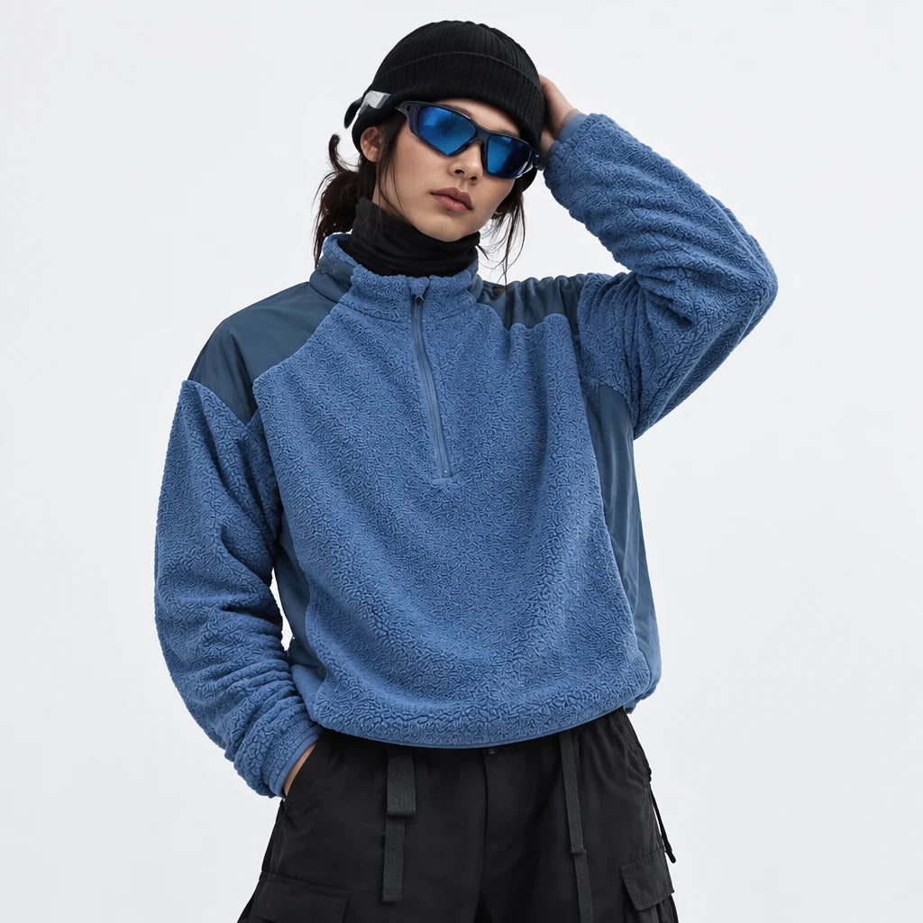 Gloam - Unisex Quick-Dry Thermal Antibacterial Fleece Jacket - Blue