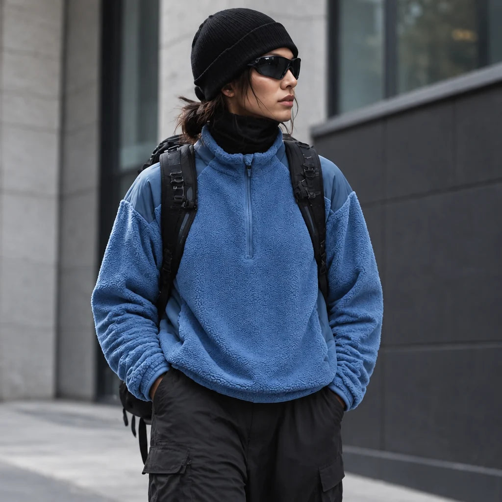 Gloam - Unisex Quick-Dry Thermal Antibacterial Fleece Jacket - Blue