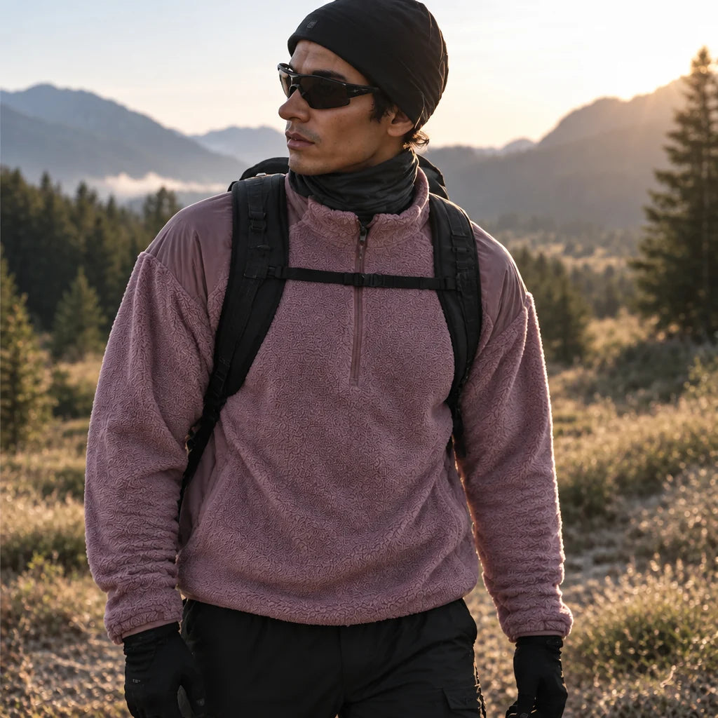 Gloam - Unisex Quick-Dry Thermal Antibacterial Fleece Jacket - Pink