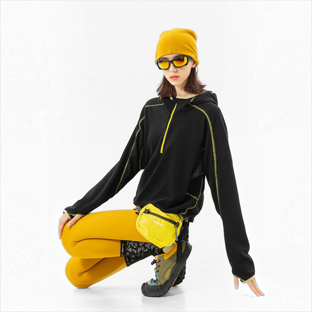Keen - Unisex Quick-Dry Thermal Thumbhole Fleece Jacket - Black